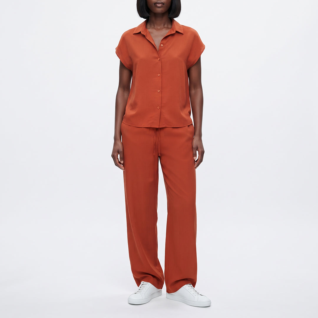 RUST SHORT SLEEVE SHIRT