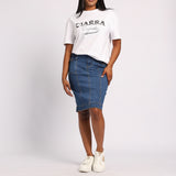 BLUE PANNEL SKIRT