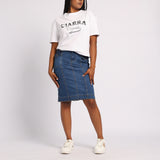 BLUE PANNEL SKIRT