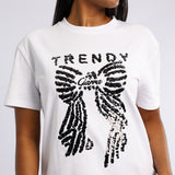 LDS EMBELISHED OVERSIZED TEE