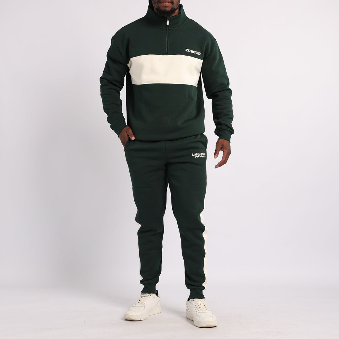MENS ZAFF EMERALD/WHITE STRIPED PANTS