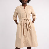 LADIES STONE BUTTON FRONT DRESS