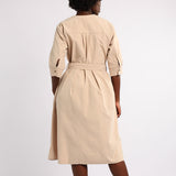 LADIES STONE BUTTON FRONT DRESS