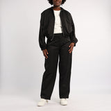 LADIES BLACK HOODED JACKET