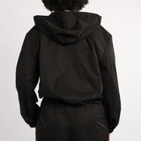 LADIES BLACK HOODED JACKET