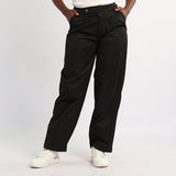 LADIES BLACK WIDE LEG PANT