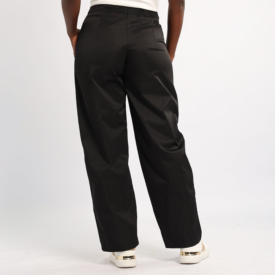 LADIES BLACK WIDE LEG PANT