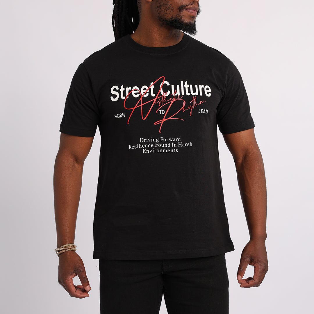 Mens Black Graphic T-Shirt