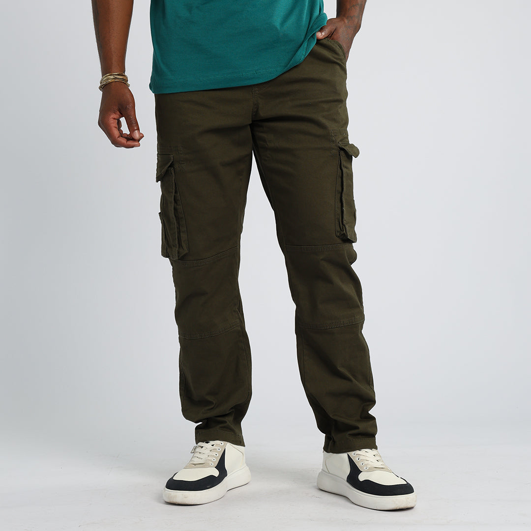 OLIVE CARGO PANTS