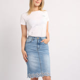 BLUE DENIM SKIRT