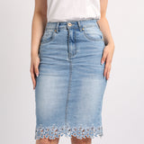 BLUE DENIM SKIRT