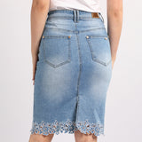 BLUE DENIM SKIRT