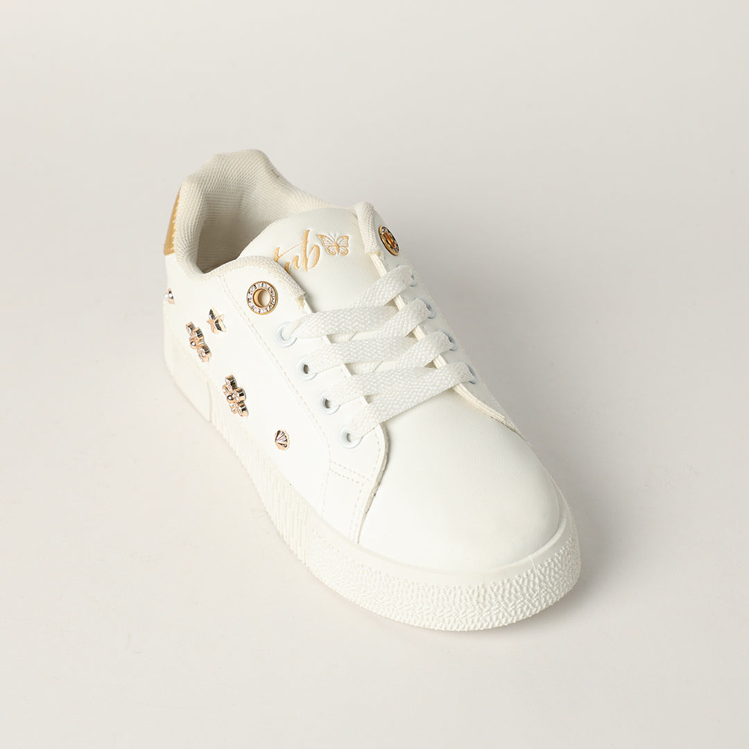 GIRLS TRB WHITE EMBELLISHED SNEAKER