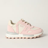 GIRLS TRB PINK BEIGE &amp; GREY COLOURBLOCKED SNEAKER