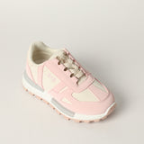 GIRLS TRB PINK BEIGE &amp; GREY COLOURBLOCKED SNEAKER