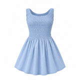 Smocked Fit & Flare Dress