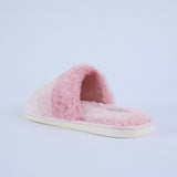 LADIES CIARRA PINK FUR OPEN TOE BEDROOM SLIPPER