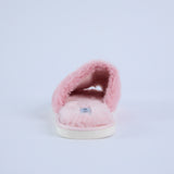 LADIES CIARRA PINK FUR OPEN TOE BEDROOM SLIPPER