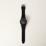 MENS ZAFF BLACK RESIN WATCH (ROUND FRAME)