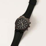 MENS ZAFF BLACK RESIN WATCH (ROUND FRAME)
