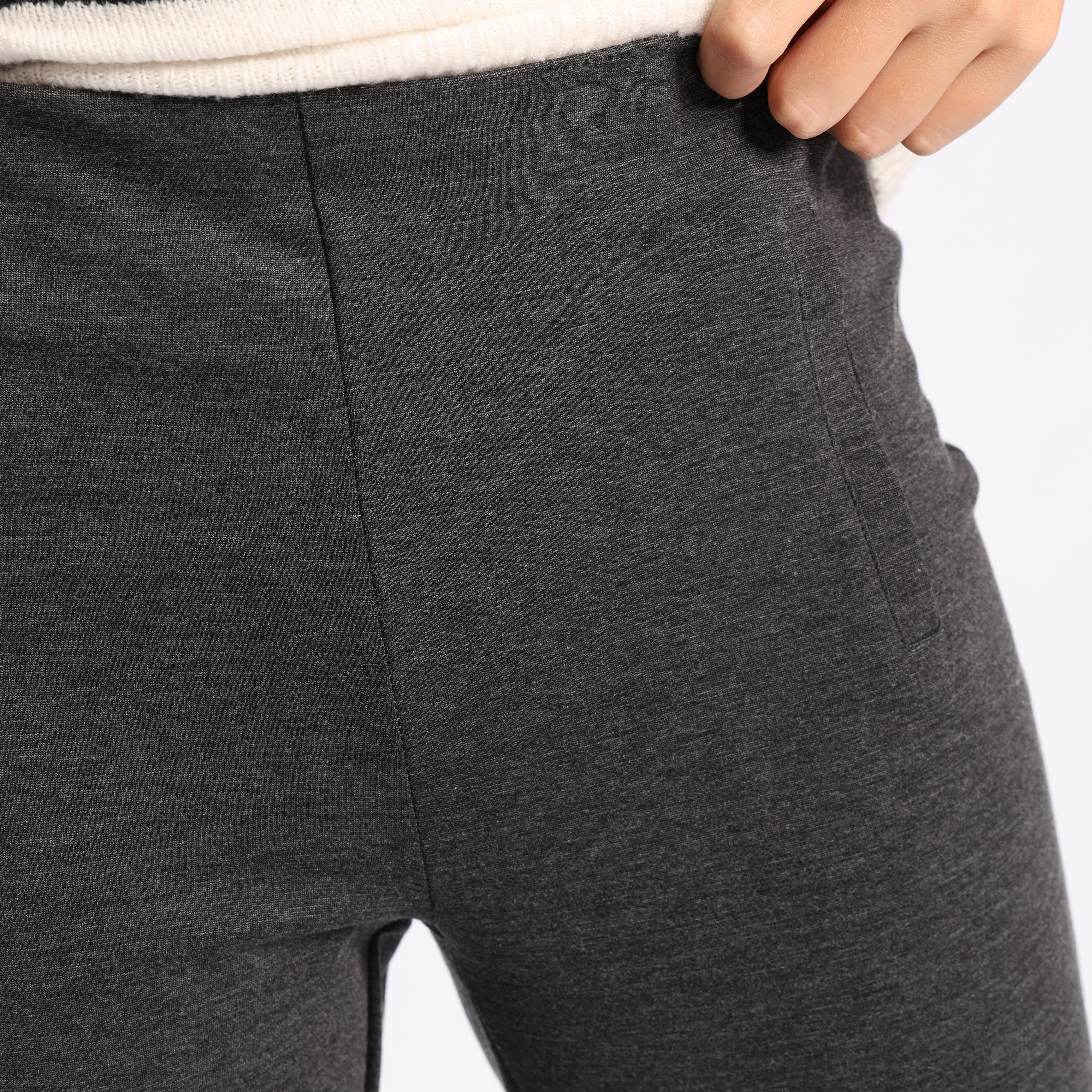 DARK GREY PONTI PANT