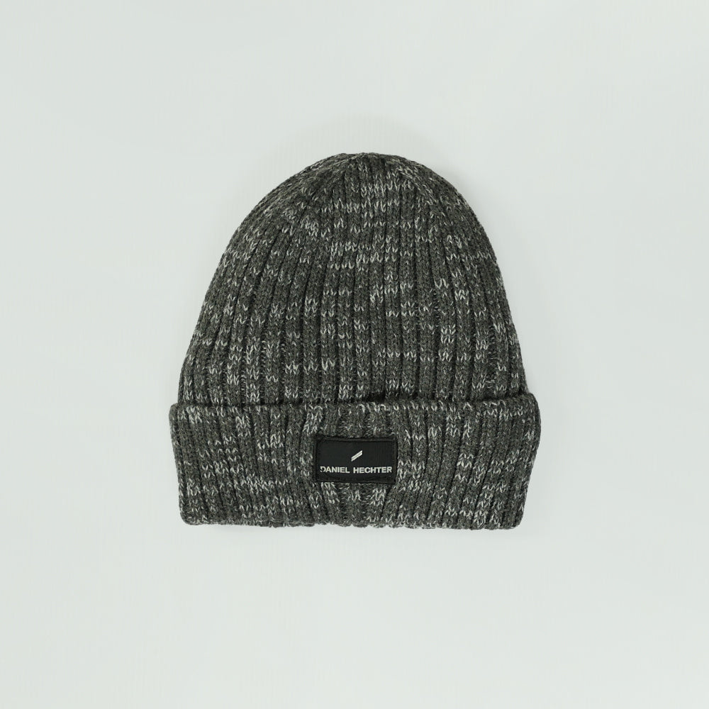 CHARCOAL TURN UP BEANIE (SHERPA LINED INNER)