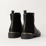 BLACK PU CHELSEA BOOT
