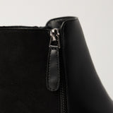 BLACK PU CHELSEA BOOT