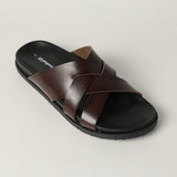 MENS ZAFF CHOC MOULDED SANDAL (WEAVE UPPER)