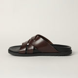 MENS ZAFF CHOC MOULDED SANDAL (WEAVE UPPER)