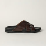 MENS ZAFF CHOC MOULDED SANDAL (WEAVE UPPER)