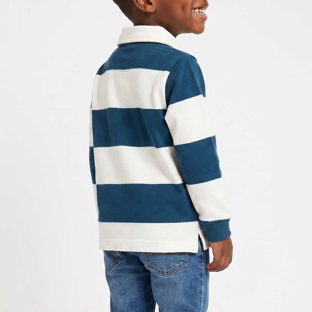 BOYS FLEECE STRIPE RUGBY GOLFER