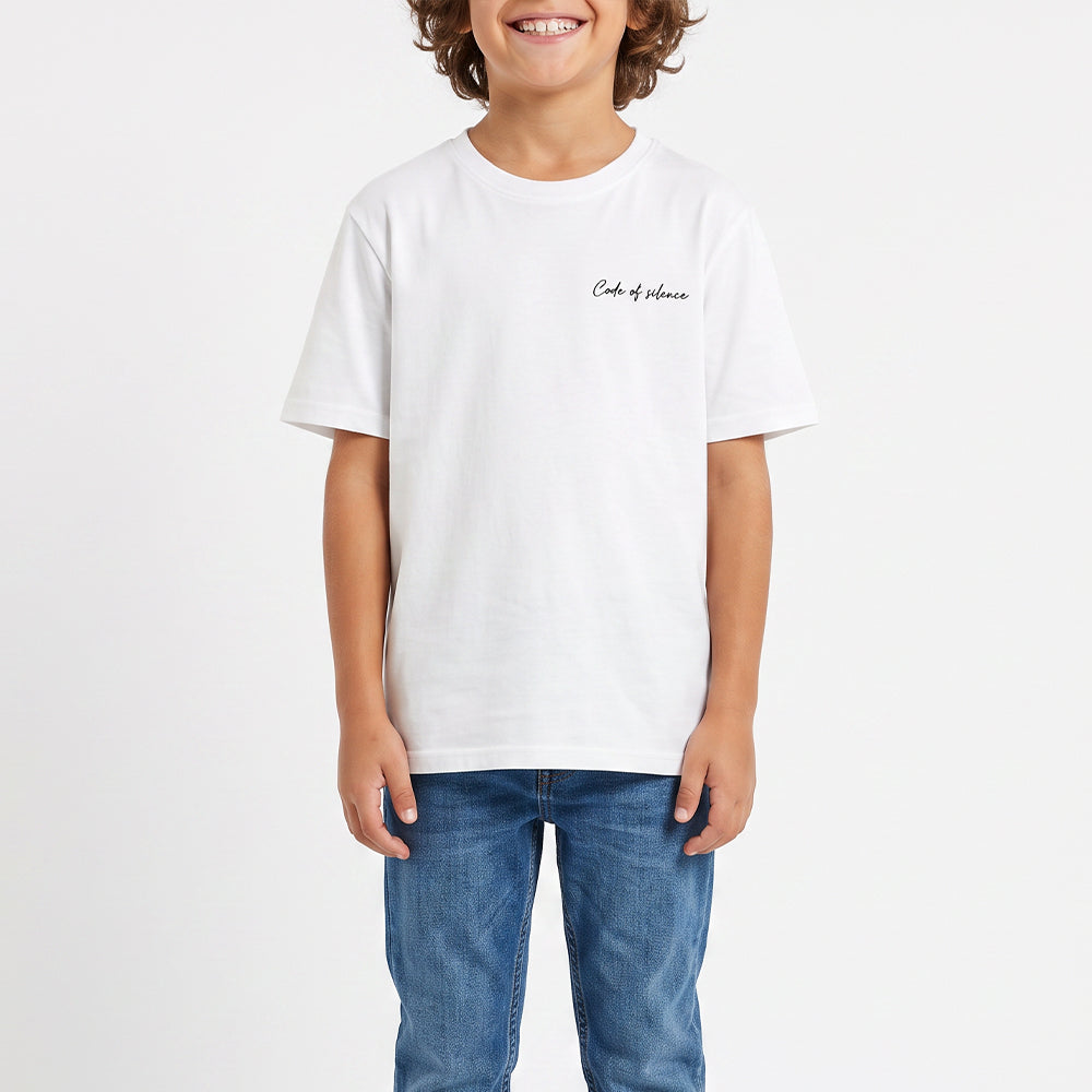 Mens Moda White Unbrushed -Fleece Boxy T-shirt