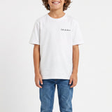 Mens Moda White Unbrushed -Fleece Boxy T-shirt