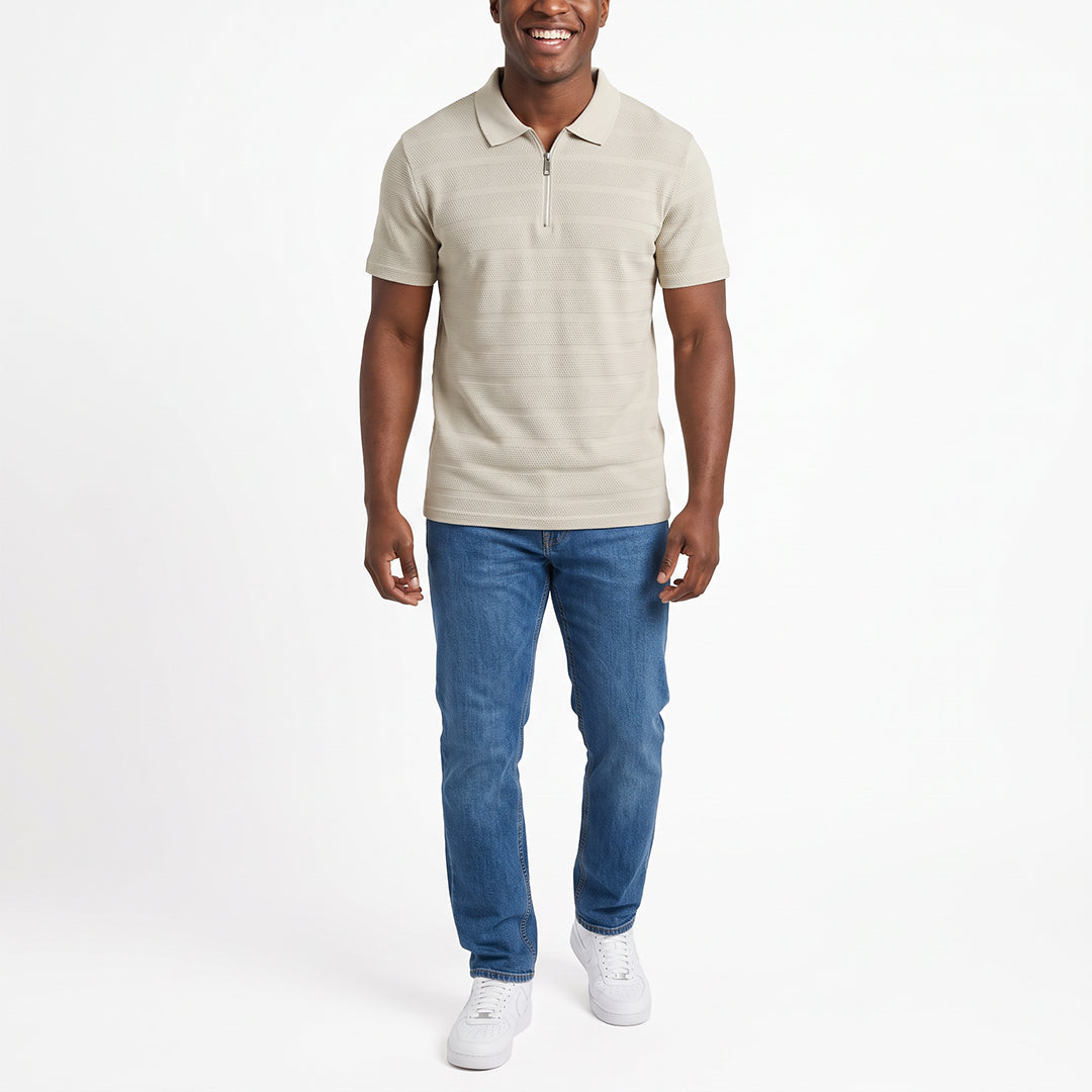 Mens Moda Stone 1/4 Zip Golfer