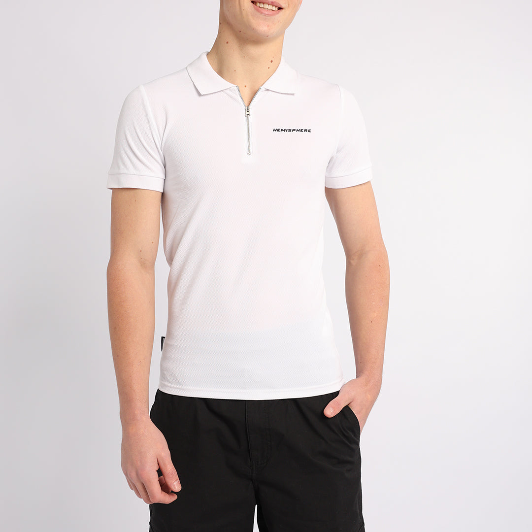WHITE ZIP GOLFER