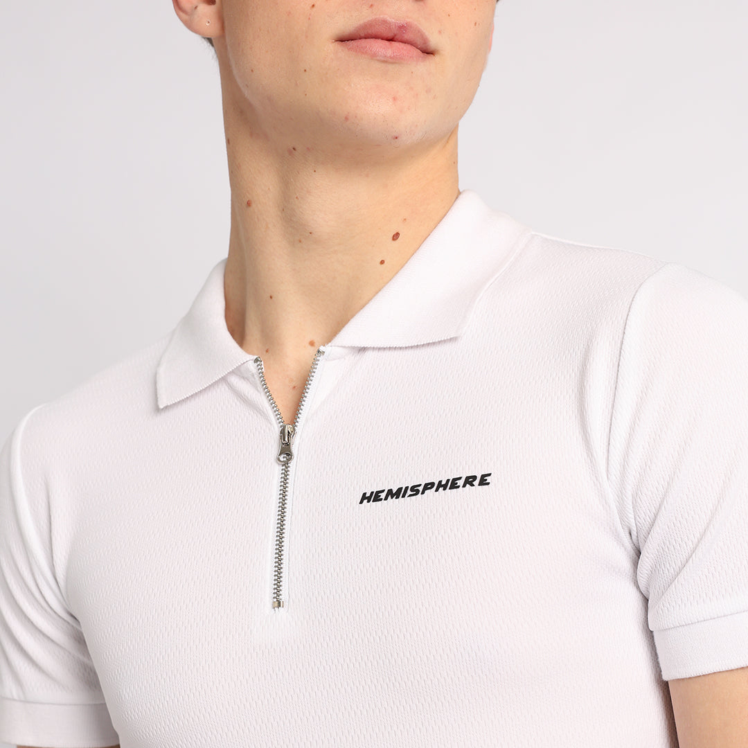 WHITE ZIP GOLFER