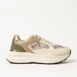 Ciarra Beige And Choc Chunky Sneaker