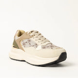 Ciarra Beige And Choc Chunky Sneaker