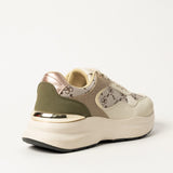 Ciarra Beige And Choc Chunky Sneaker