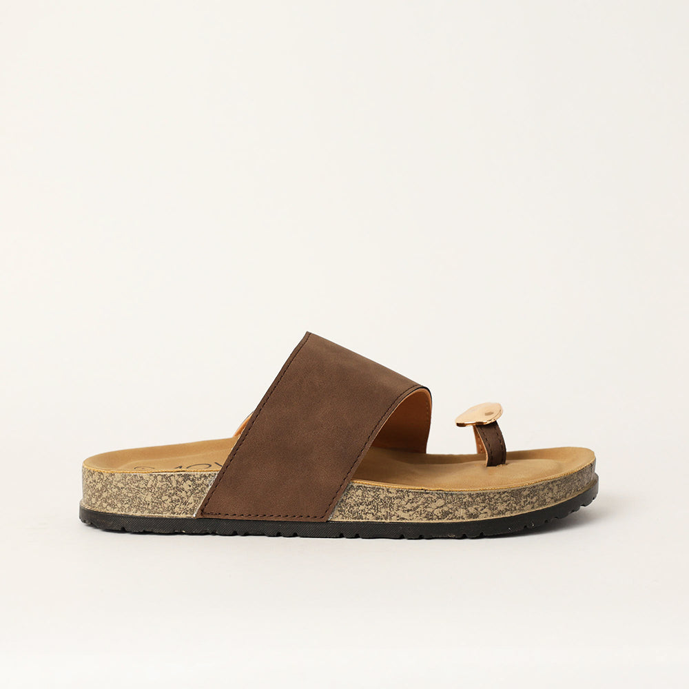 LADIES NOVA CHOC TOE BIRK SANDAL