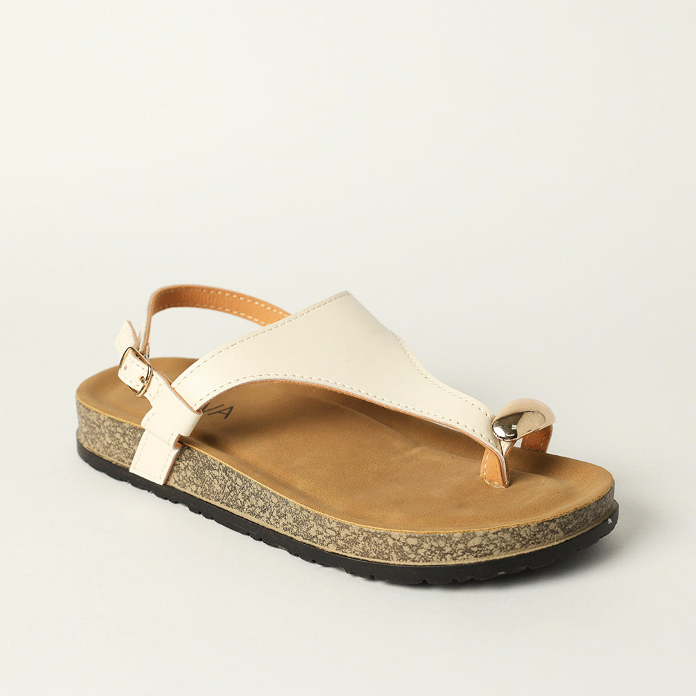 LADIES NOVA BEIGE TOE BIRK SANDAL