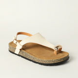 LADIES NOVA BEIGE TOE BIRK SANDAL