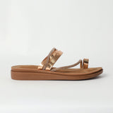 LADIES CIARRA ROSE GOLD COMFORT PUSH IN SANDAL