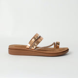LADIES CIARRA ROSE GOLD COMFORT PUSH IN SANDAL