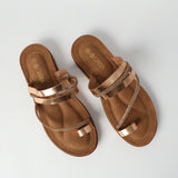 LADIES CIARRA ROSE GOLD COMFORT PUSH IN SANDAL