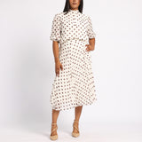 SPOT BUTTON BLOUSE