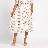 SPOT PLEATED SKIRT