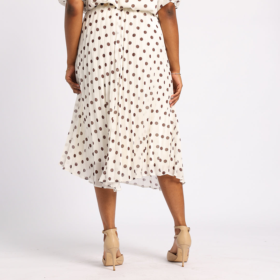 SPOT PLEATED SKIRT