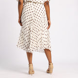 SPOT PLEATED SKIRT